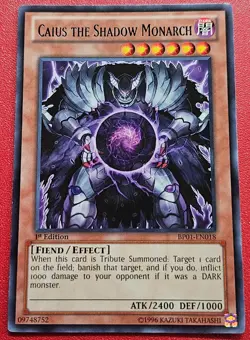 1x Yu-Gi-Oh! Caius The Shadow Monarch - BP01-EN018 - Black Rare - 1st Ed - NM - Image 1