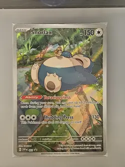 Pokemon TCG Snorlax Promo Scarlet & Violet 151 Black Star Holo Card#051 SEALED - Image 1