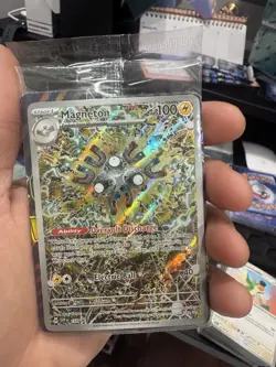 SEALED Pokemon Magneton 159 Scarlet & Violet Promo Full Art Holo Card - Image 1