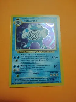Poliwrath Pokemon TCG Base Set Holo Card 13/102 Never Played NM+ - Image 1