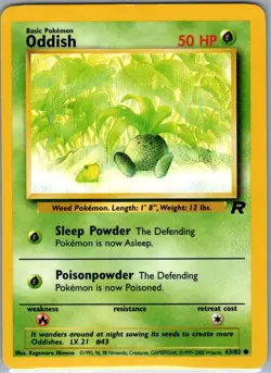 Oddish 63/82 Non Holo Team Rocket - Pokemon Card - NM - Image 1