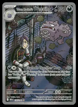 Pokemon Cards Team Rocket's Weezing 199/182 Destined Rivals IR NM *3 - Image 1