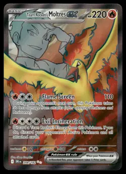 Pokemon Cards Team Rocket's Moltres ex 208/182 Destined Rivals Ultra Rare NM - Image 1