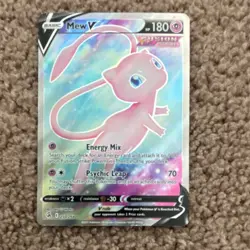 Pokemon Mew V Fusion Strike Full Art Ultra Rare Holo 180 HP Card 250/264 - Image 1