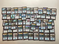 Magic The Gathering Land - Island 65 Card Lot 1993-1999 Black Border - Image 1
