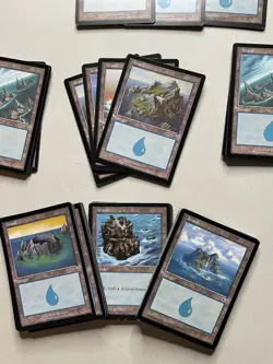 Magic The Gathering Land - Island 65 Card Lot 1993-1999 Black Border - Image 2