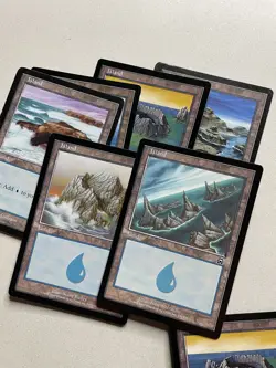 Magic The Gathering Land - Island 65 Card Lot 1993-1999 Black Border - Image 4