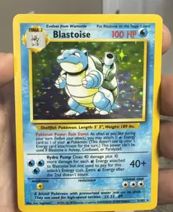 Pokemon Blastoise Base Set Holo Rare 2/102 TCG 100 LP - Image 1