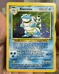 Pokemon Blastoise Base Set Holo Rare 2/102 TCG 100 LP - Image 4