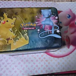 Pokemon Shining Legends Collector’s Tin Lunch Box with japanese pack mew pikachu - Image 1
