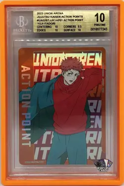 Union Arena Jujutsu Kaisen Itadori Yuji UA02BT/JJK-1-AP01 BGS 10 Pristine - Image 1