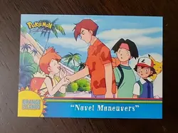 NM! Pokemon Topps "Navel Maneuvers" OR10 Orange Islands Blue Logo - Image 1
