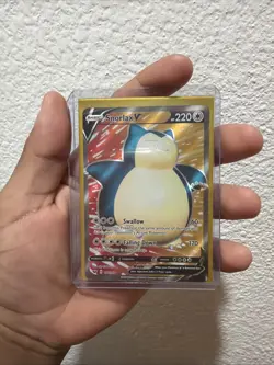 Pokemon Snorlax V Full Art Ultra Rare Holo 197/202 Sword & Shield TCG Card - Image 1