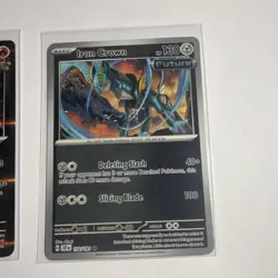 Pokemon Gouging Fire & Iron Crown Set - SVP Promo Holo 2 Card Lot - Image 3