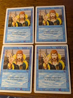 MTG x4 Counterspell - PLAYSET - Revised Edition - NM/M - 1994 Vintage - Image 1