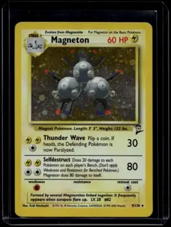 Pokemon TCG Magenton 9/130 Base Set 2 Holo Rare NM - Image 1