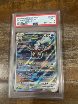 POKEMON 2023 Crown Zenith Full Art DARKRAI Vstar #GG50 PSA 9 Mint RARE 2 - Image 1