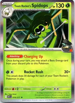 Pokemon Team Rocket's Spidops ME: Ascended Heroes ASC Holo 019/217 NM - Image 1