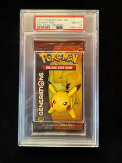 2016 Pokemon USA Inc Generations Foil Pack Pikachu GEM MT 10 Graded PSA - Image 1