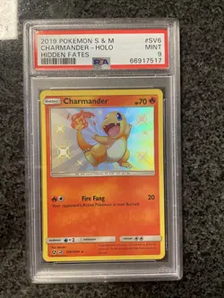 POKEMON TCG HIDDEN FATES CHARMANDER SV6/SV94 PSA 9 NM - Image 1