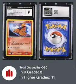 Pokemon EX Holon Phantoms 33/110 Torkoal Reverse Holo Stamped 2006 CGC 9 MINT - Image 1