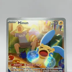 Pokemon Minun 194/182 Sv04: Paradox Rift Illustration Rare M ENGLISH - Image 2