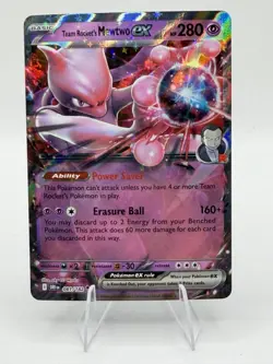 Team Rocket's Mewtwo ex Double Rare 81/182 Pokemon Destined Rivals - NM - Image 1