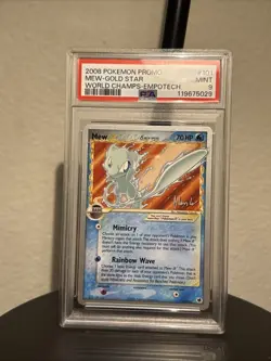 Pokemon 2008 World Championships Promo Mew #101 Gold Star Mint PSA 9 - Image 1