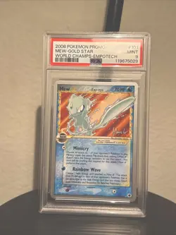 Pokemon 2008 World Championships Promo Mew #101 Gold Star Mint PSA 9 - Image 2
