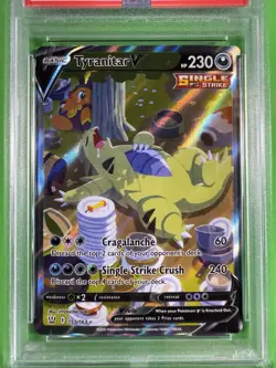 2021 Pokemon SWSH Battle Styles FA Tyranitar v Alternate Art 155/163 PSA 10 - Image 4