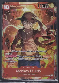 One Piece TCG Monkey D Luffy ST10-006 SR Treasure Booster Set Promo SEALED - Image 1