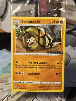 Sandaconda Holo GameStop Stamped Promo 082/163 New Sealed Pokemon Card w/swirl🌀 - Image 1
