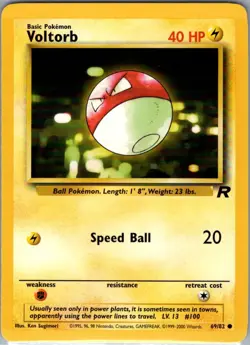 Voltorb 69/82 Non Holo Team Rocket - Pokemon Card - NM - Image 1