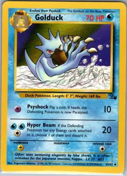 Golduck 35/62 Non Holo Fossil - Pokemon Card - NM - Image 1