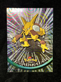 ALAKAZAM TV Animation Edition POKEMON Holo Foil 1999 TOPPS Trading Card #65 - Image 1