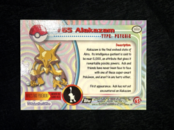 ALAKAZAM TV Animation Edition POKEMON Holo Foil 1999 TOPPS Trading Card #65 - Image 2