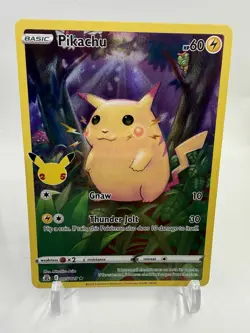 Pokemon TCG Celebrations Pikachu Holo Card 005/025 25th Anniversary - Image 1
