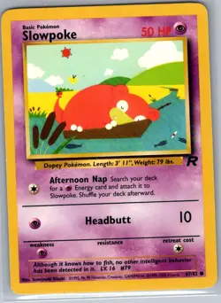 Slowpoke 67/82 Non Holo Team Rocket - Pokemon Card - NM - Image 1