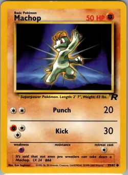 Machop 59/82 Non Holo Team Rocket - Pokemon Card - NM - Image 1