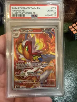 Pokemon TCG Twilight Masquerade Infernape Illustration Rare 173/167 PSA 10!! - Image 1