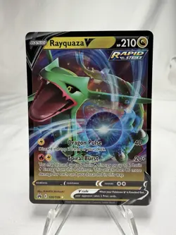 Rayquaza V 100/159 Holo Ultra Rare Crown Zenith Pokemon TCG NM - Image 1