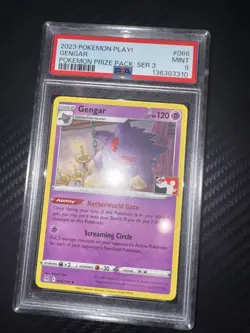 Pokemon 2023 Play! Prize Pack Series 3 Gengar #66 PSA 9 - Image 1