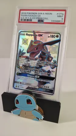 2018 Pokemon Sun & Moon Celestial Storm #177A Full Art Rayquaza GX PSA 9 MINT - Image 1
