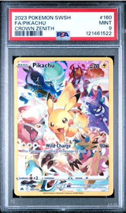 Pokemon Pikachu 160/159 Crown Zenith Secret Rare Full Art Holo PSA 9 - Image 1