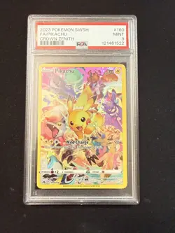 Pokemon Pikachu 160/159 Crown Zenith Secret Rare Full Art Holo PSA 9 - Image 3