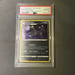 2021 POKEMON SWSH Black Star Promo #129 Umbreon Holo PSA 10 - Image 1