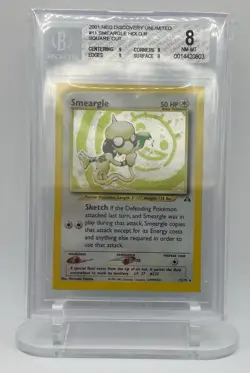 2001 Pokemon Neo Discovery Smeargle #11 Square Cut Holo BGS 8 - Image 1