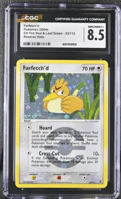 CGC 8.5 MINT Pokemon Farfetch'd EX Fire Red & Leaf Green Reverse Holo 23/112 - Image 1