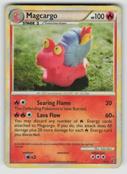 Magcargo 6/90 Holo Rare HGSS Undaunted Pokemon Holo HP - Image 1