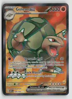 Golem ex 189/165 Pokemon SV: Scarlet & Violet 151 Ultra Rare NM - Image 1